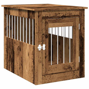 Hundekäfig Möbelstil Altholz-Optik 55x75x65cm