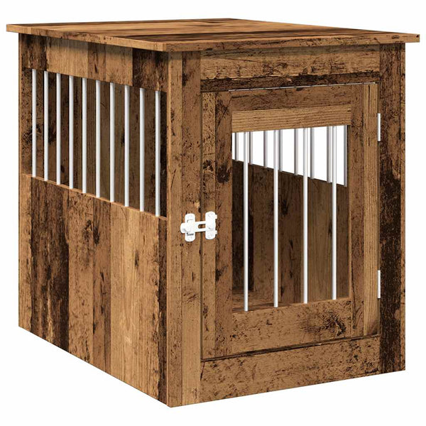 Hundekäfig Möbelstil Altholz-Optik 55x75x65cm
