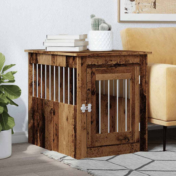 Hundekäfig Möbelstil Altholz-Optik 55x75x65cm