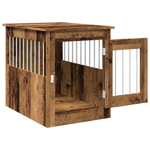 Hundekäfig Möbelstil Altholz-Optik 55x75x65cm