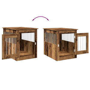 Hundekäfig Möbelstil Altholz-Optik 55x75x65cm