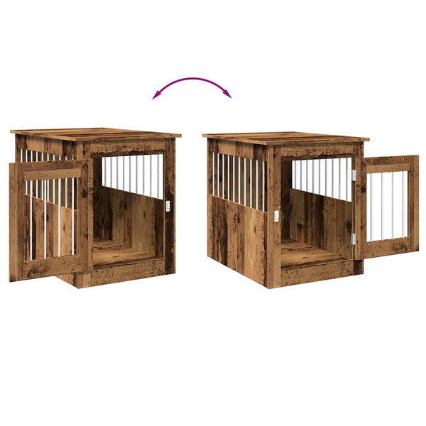 Hundekäfig Möbelstil Altholz-Optik 55x75x65cm