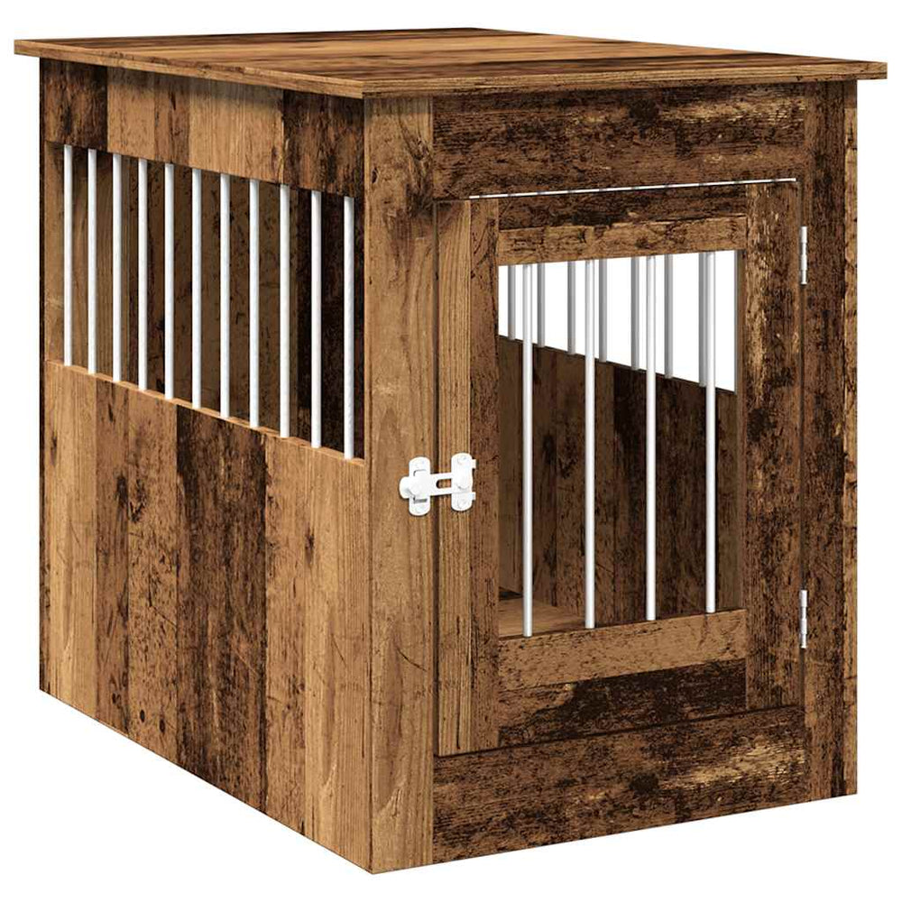 Hundekäfig Möbelstil Altholz-Optik 55x80x68 cm