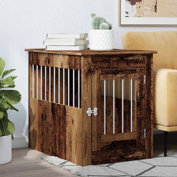 Hundekäfig Möbelstil Altholz-Optik 55x80x68 cm