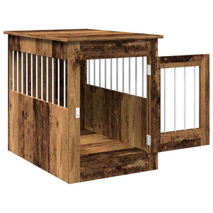 Hundekäfig Möbelstil Altholz-Optik 55x80x68 cm