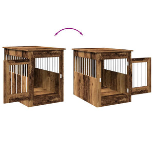Hundekäfig Möbelstil Altholz-Optik 55x80x68 cm