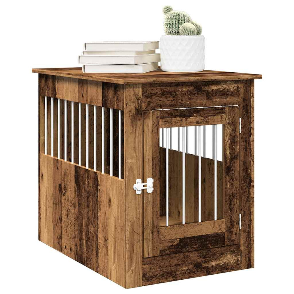 Hundekäfig Möbelstil Altholz-Optik 55x80x68 cm