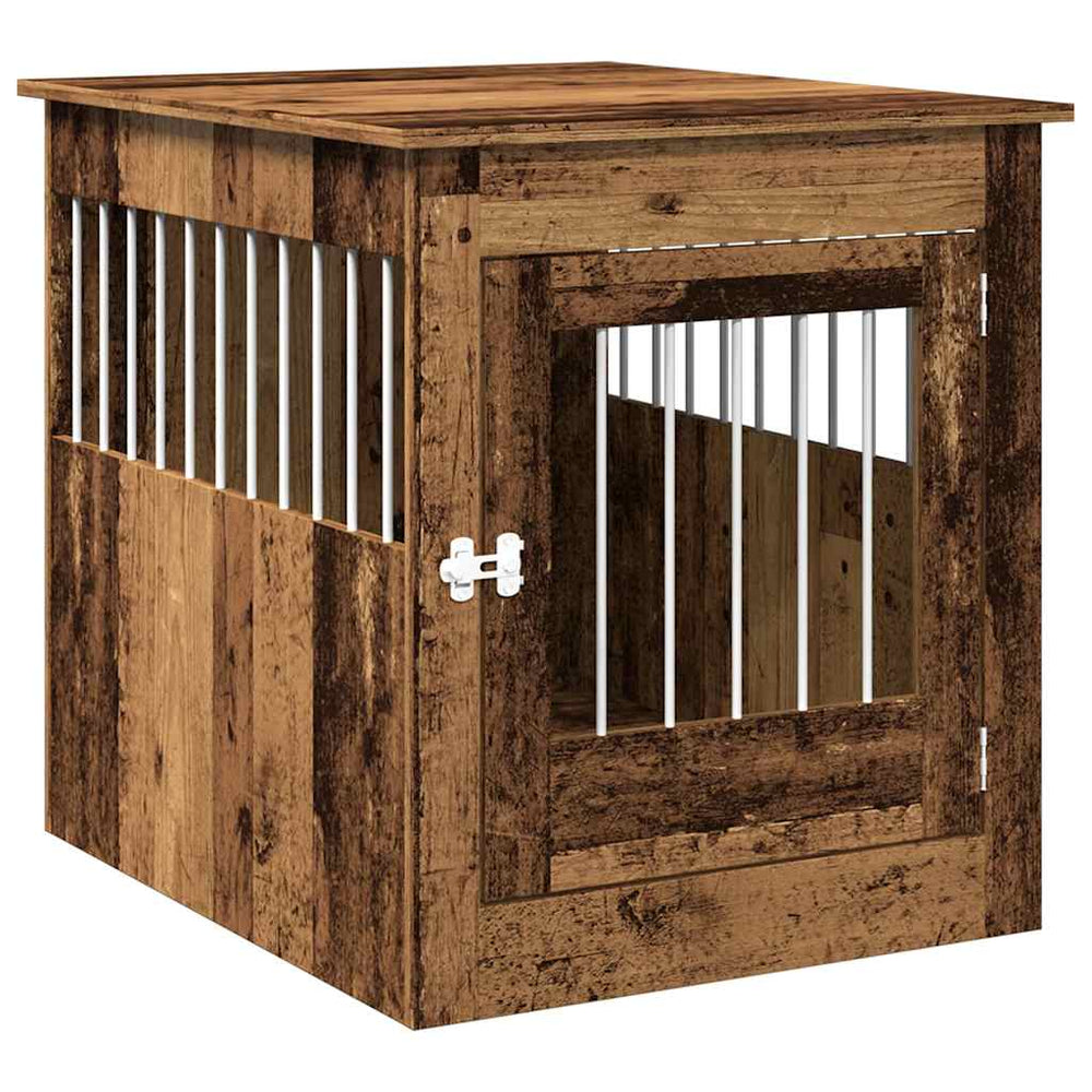 Hundekäfig Möbelstil Altholz-Optik
