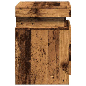 LED-Nachttisch Altholz-Optik 35x39x55 cm