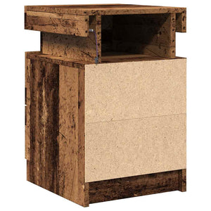 LED-Nachttisch Altholz-Optik 35x39x55 cm
