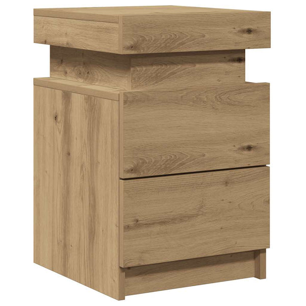 LED Nachttisch Artisan Eiche 35x39x55 cm