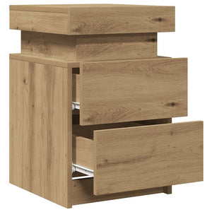 LED Nachttisch Artisan Eiche 35x39x55 cm