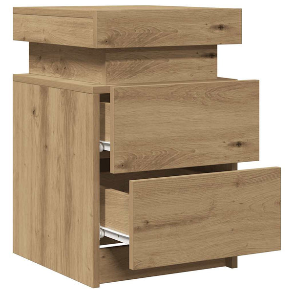 LED Nachttisch Artisan Eiche 35x39x55 cm