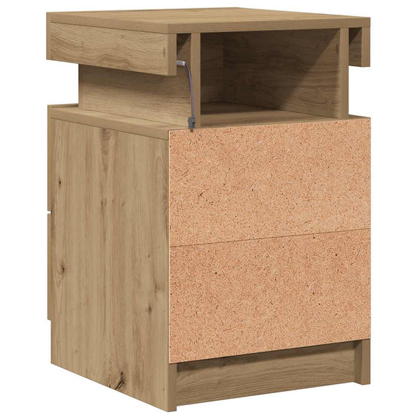LED Nachttisch Artisan Eiche 35x39x55 cm