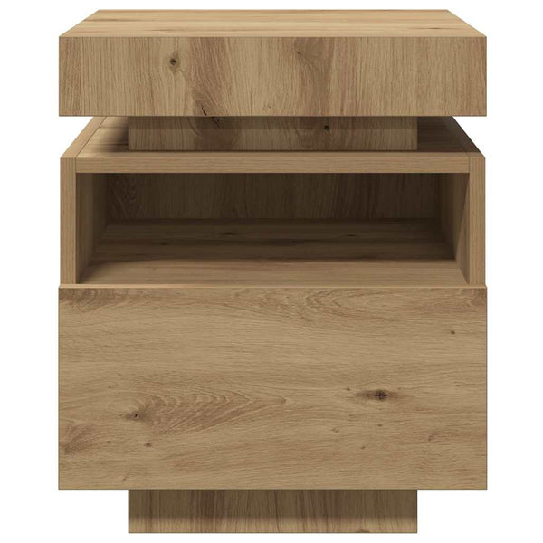 Nachttisch mit LED Artisan-Eiche 40x39x48,5 cm