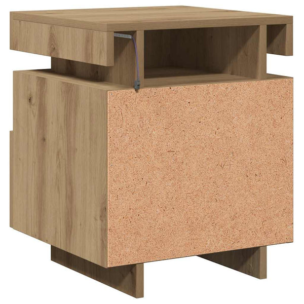Nachttisch mit LED Artisan-Eiche 40x39x48,5 cm