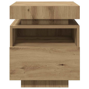 Nachttische mit LED Artisan-Eiche 2er-Set