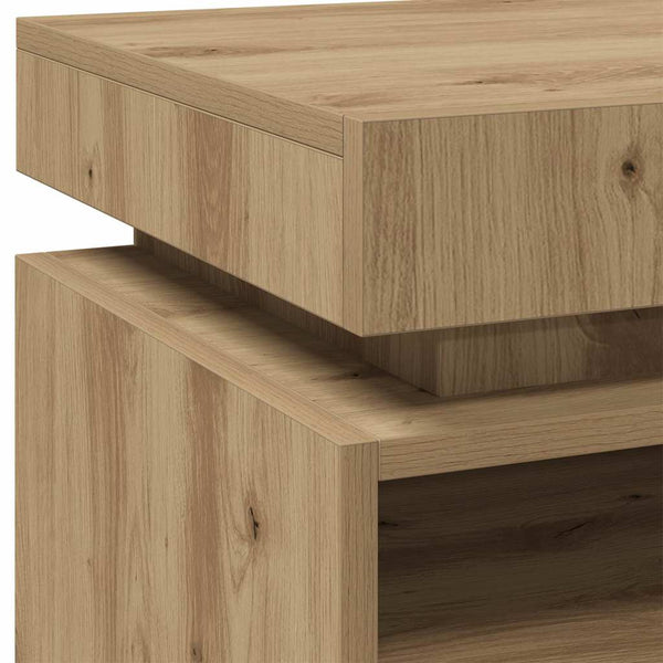 Nachttische mit LED Artisan-Eiche 2er-Set