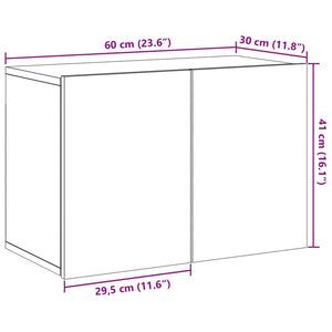 TV-Wandschrank Altholz-Optik 60 cm