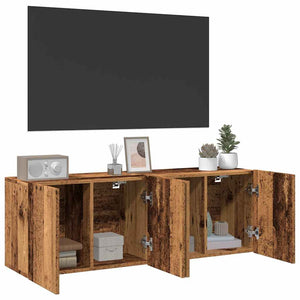 TV-Wandschränke 60x30x41 cm, 2er-Set Altholz