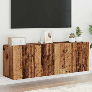 TV-Wandschränke 60x30x41 cm, 2er-Set Altholz
