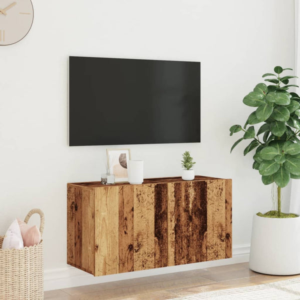 TV-Wandschrank Altholz-Optik 80 cm