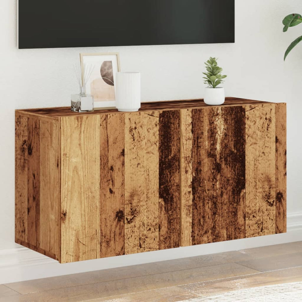 TV-Wandschrank Altholz-Optik 80 cm