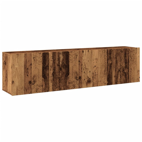 TV-Wandschränke 2er Altholz-Optik 80 cm