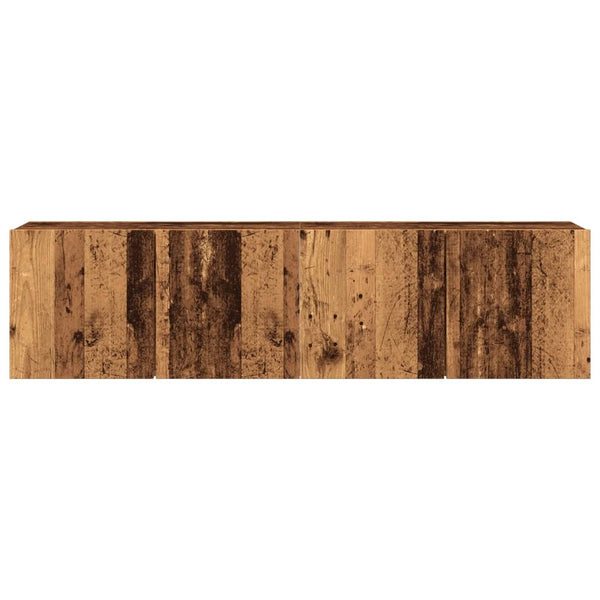 TV-Wandschränke 2er Altholz-Optik 80 cm