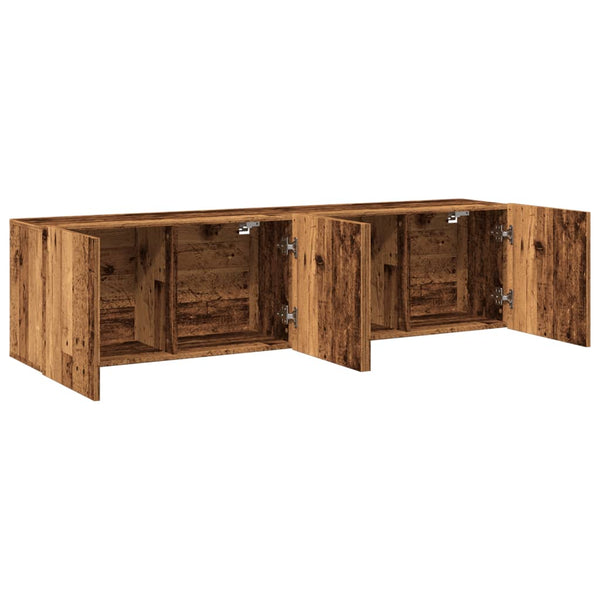 TV-Wandschränke 2er Altholz-Optik 80 cm