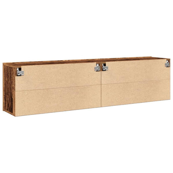 TV-Wandschränke 2er Altholz-Optik 80 cm