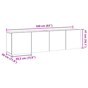 TV-Wandschränke 2er Altholz-Optik 80 cm