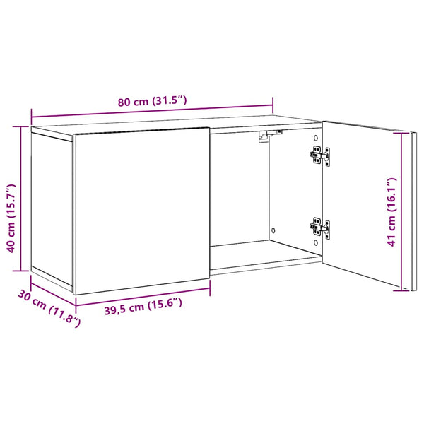 TV-Wandschrank Artisan Eiche 80 cm