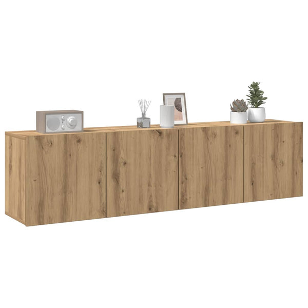 TV-Wandschränke 2er Set Artisan-Eiche 80 cm