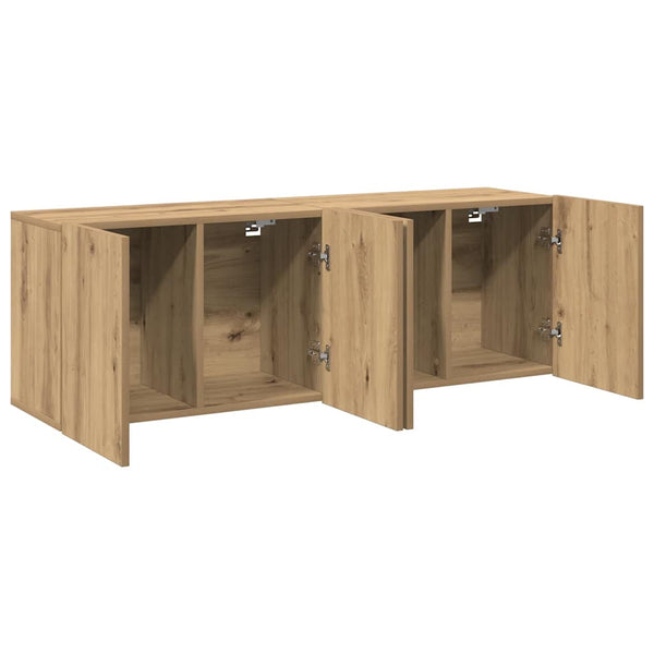 TV-Wandschränke 2er Set Artisan-Eiche 80 cm