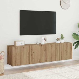TV-Wandschränke 2er Set Artisan-Eiche 80 cm