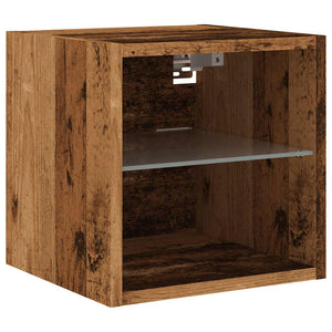 TV-Wandschrank mit LED Altholz-Optik 30cm