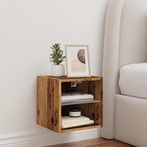 TV-Wandschrank mit LED Altholz-Optik 30cm