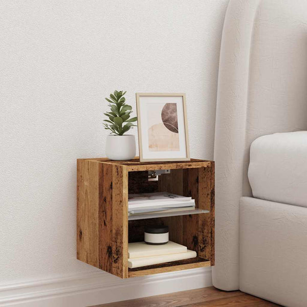 TV-Wandschrank mit LED Altholz-Optik 30cm