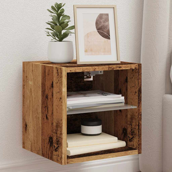 TV-Wandschrank mit LED Altholz-Optik 30cm