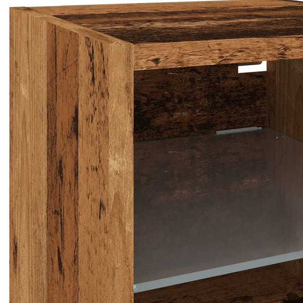 TV-Wandschrank mit LED Altholz-Optik 30cm