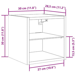 TV-Wandschränke mit LED Altholz-Optik, 2er-Set