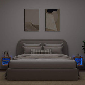 TV-Wandschränke mit LED Altholz-Optik, 2er-Set