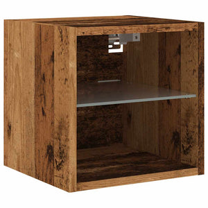 TV-Wandschränke mit LED Altholz-Optik, 2er-Set