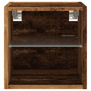 TV-Wandschränke mit LED Altholz-Optik, 2er-Set