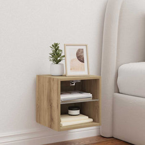 TV-Wandschrank mit LED Artisan-Eiche 30cm