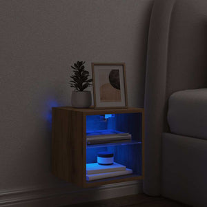 TV-Wandschrank mit LED Artisan-Eiche 30cm
