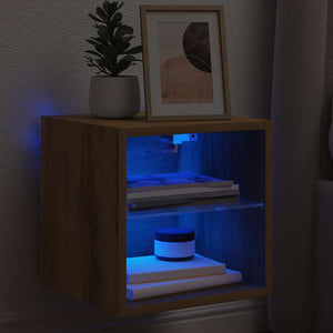 TV-Wandschrank mit LED Artisan-Eiche 30cm