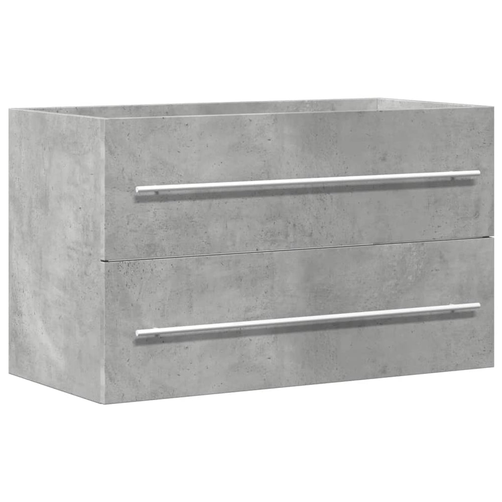 Waschbeckenunterschrank Beton Grau 80 cm