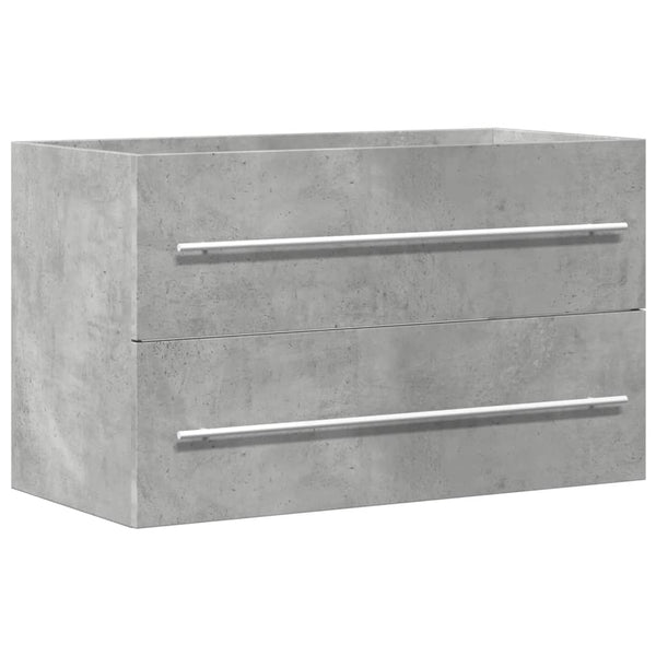 Waschbeckenunterschrank Beton Grau 80 cm